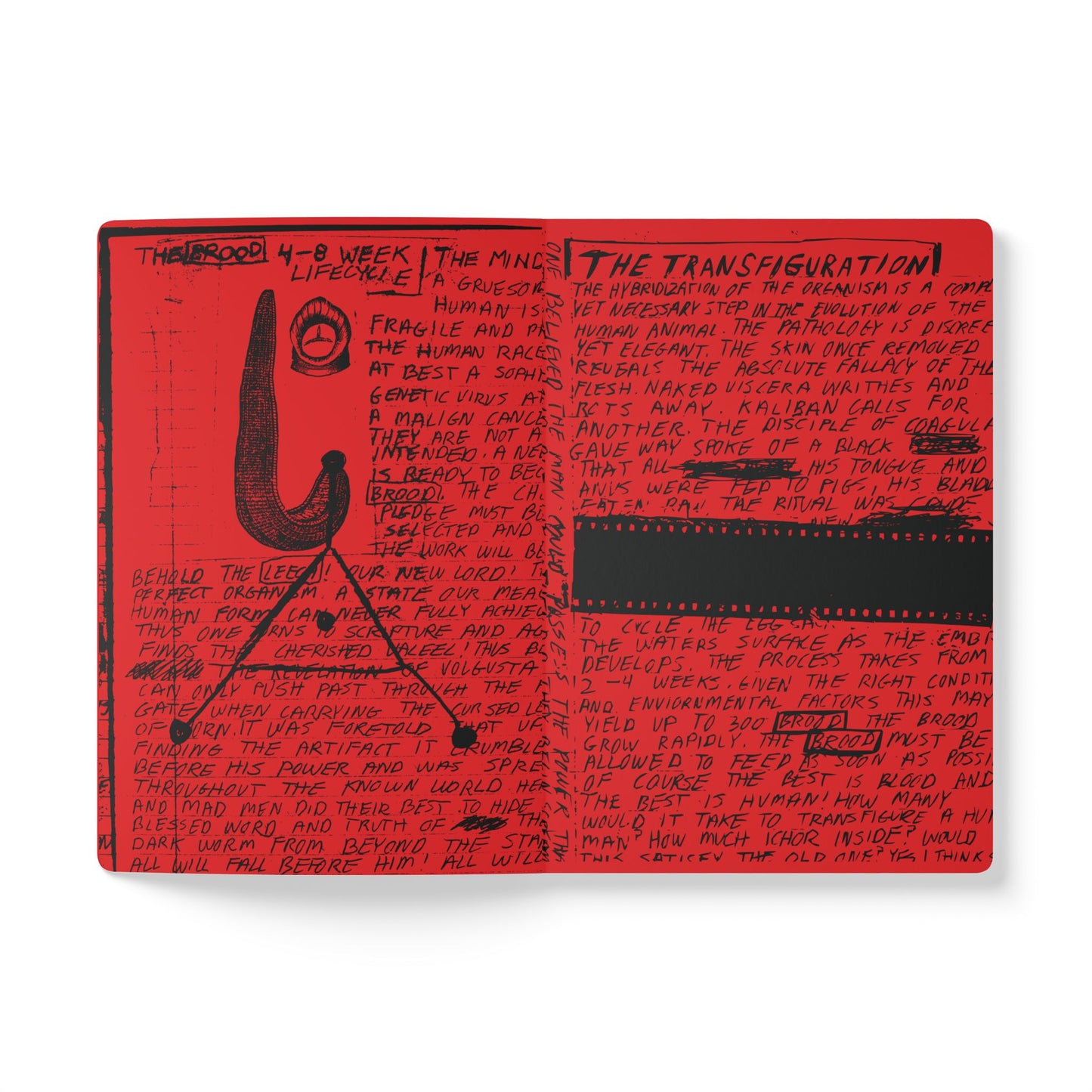 Red and black book cover with text and a symbol on a white background